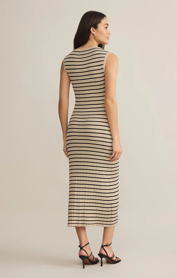 Giselle Stripe Ribbed Maxi Dress