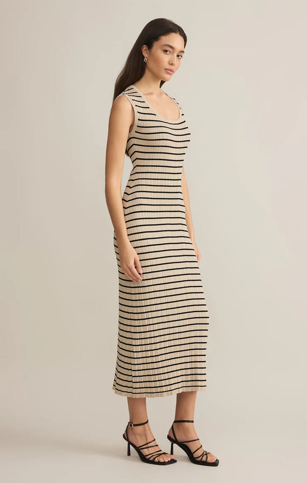 Giselle Stripe Ribbed Maxi Dress
