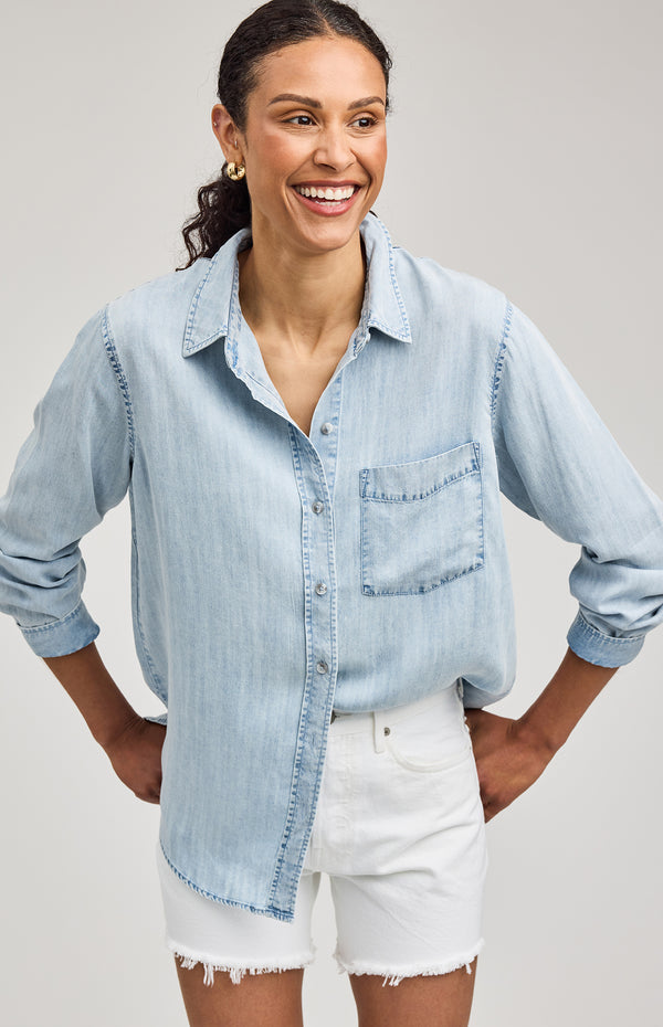 Ozzy Chambray Shirt I Light Blue