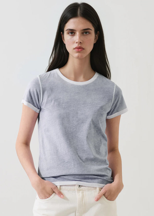 Reverse Spray Pima Cotton Classic Tee I Pacific Blue