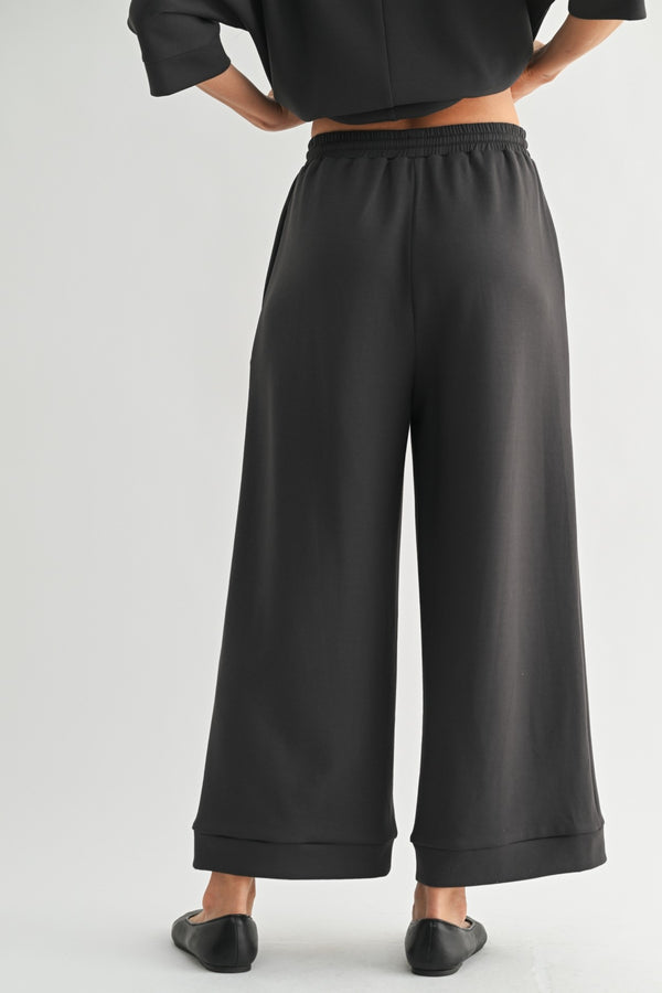 Sylvie Scuba Pants I Charcoal