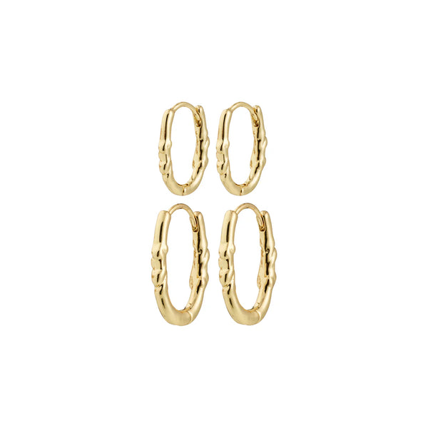 Sense Hoop Earrings 2 in 1 set I Gold Plated