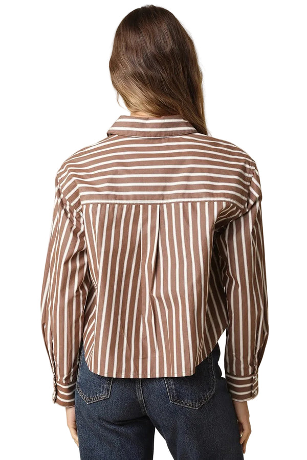 Briana Button Down Cropped Shirt
