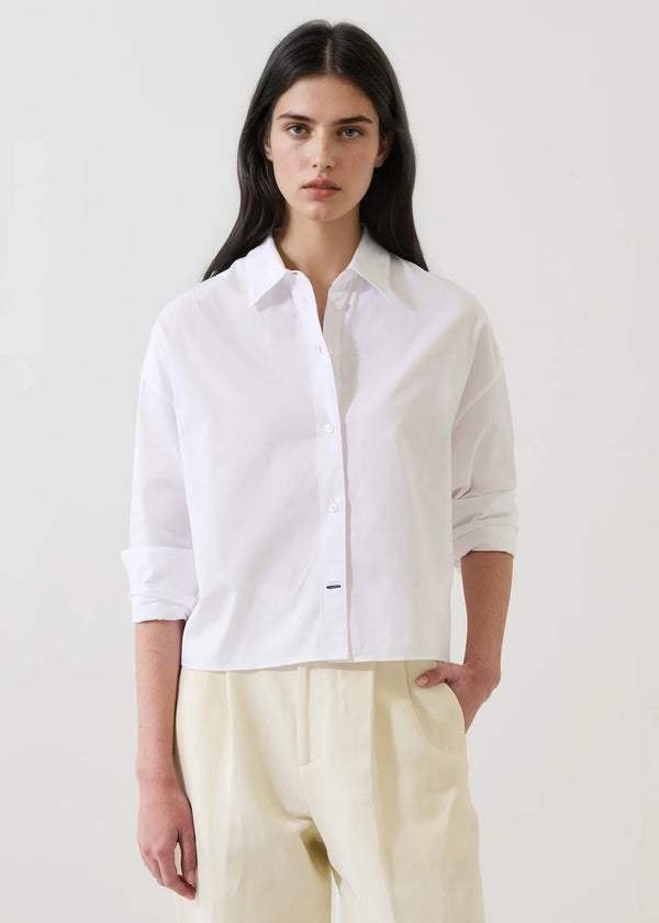Cotton Boxy Shirt I White