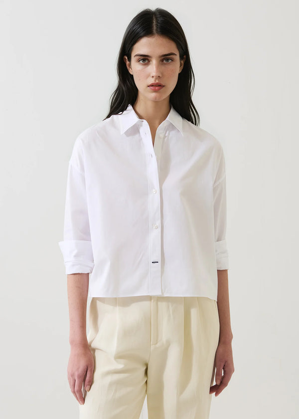 Cotton Boxy Shirt I White