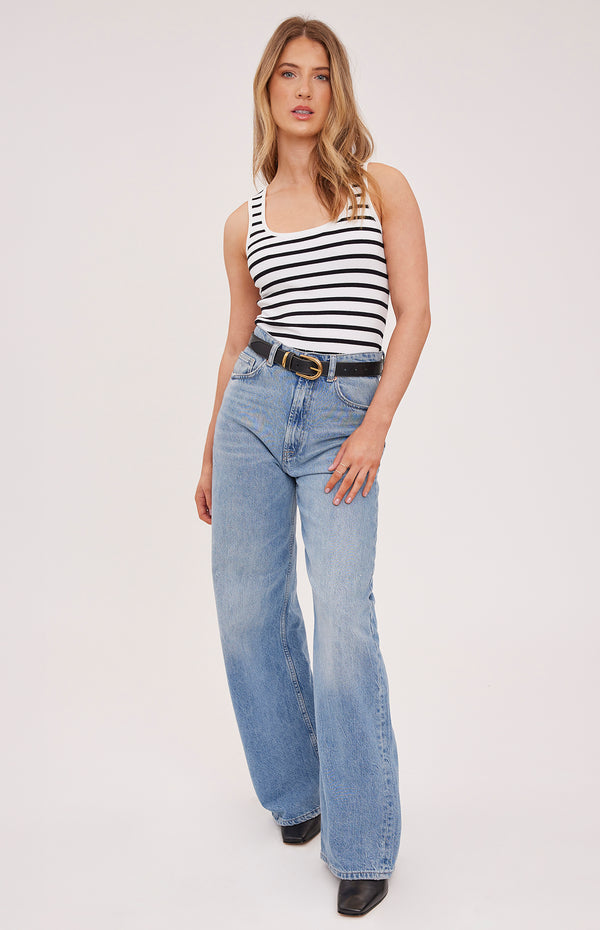 Sierra Knit Top I Black Stripe