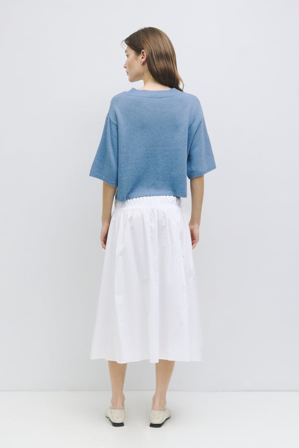 Cora Short Sleeve Cardigan I Light Blue