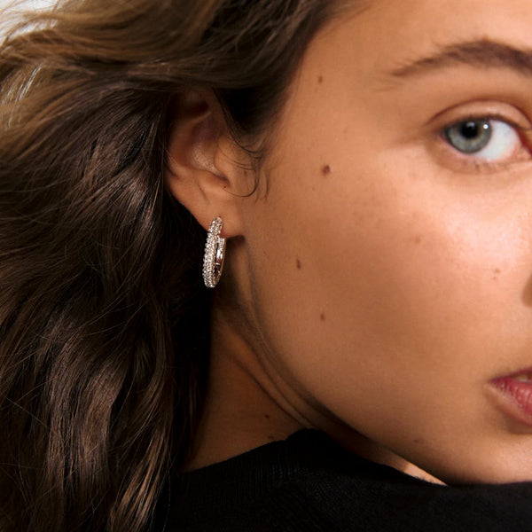 Tatum Large Hoops I Silver Plated