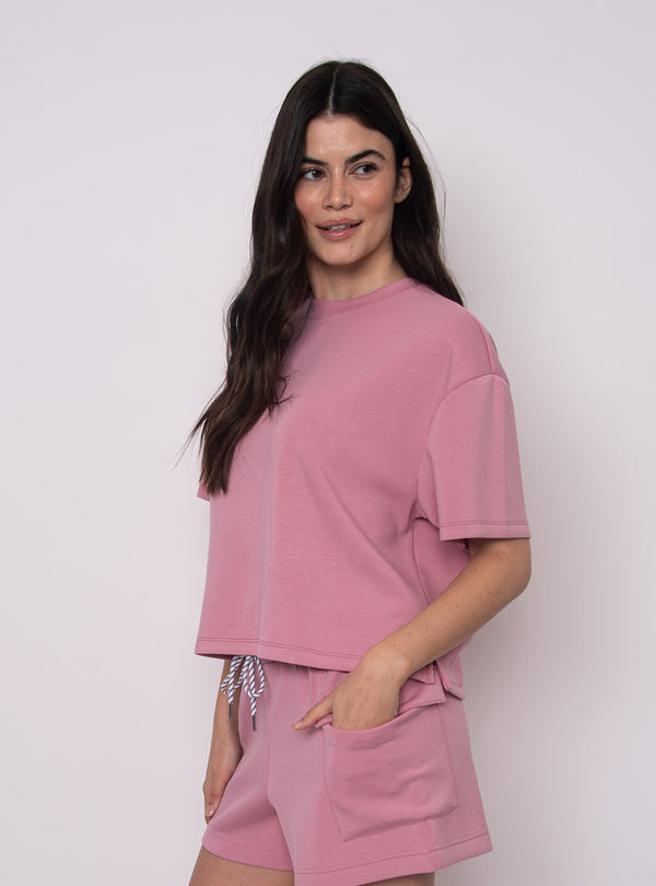 Tess Soft Knit Top I Petal Pink