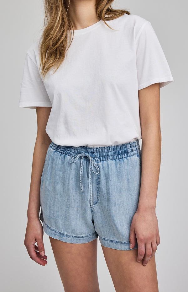 Tessa Chambray Shorts I Light Blue