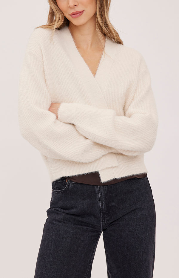 Theodora Cozy Open Cardigan I Cream