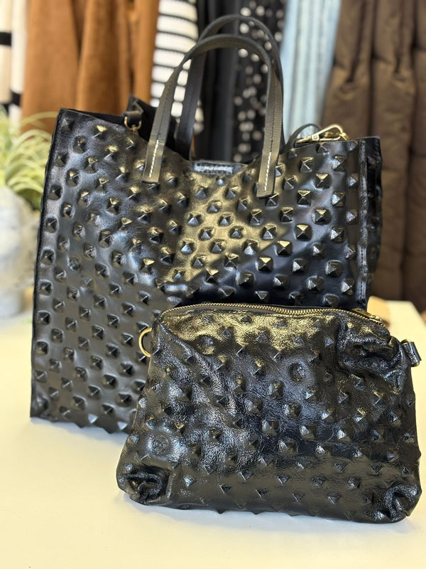 Textured 2-in-1 Tote