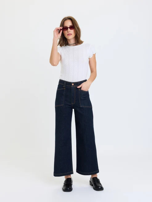 Valley Girl High Rise Patch Pocket Denim