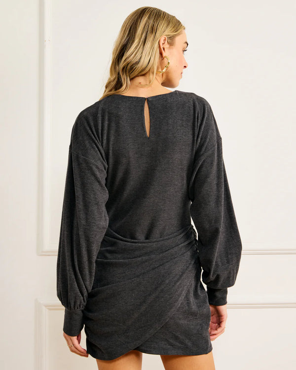 Walker Mini Dress I Charcoal Grey