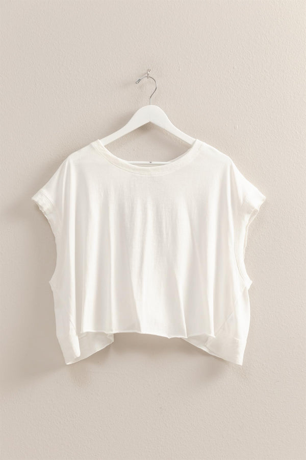 Peek-a-Boo Oversized Tee I White