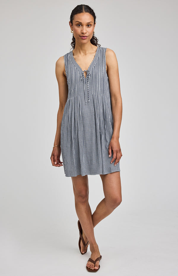 Zoey Dress I Navy Gingham