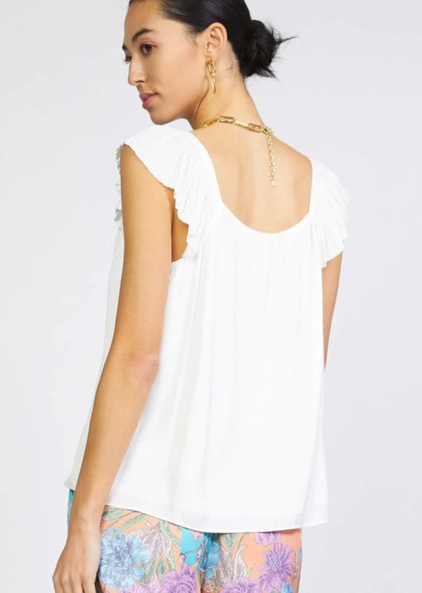 Val sweetheart neck Blouse I White